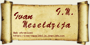 Ivan Meseldžija vizit kartica
